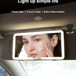 LED CARSUN™  Visor Mirror – Espejo de Maquillaje Recargable con 3 Modos de Iluminación