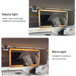 LED CARSUN™  Visor Mirror – Espejo de Maquillaje Recargable con 3 Modos de Iluminación