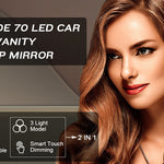 LED CARSUN™  Visor Mirror – Espejo de Maquillaje Recargable con 3 Modos de Iluminación