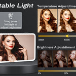 LED CARSUN™  Visor Mirror – Espejo de Maquillaje Recargable con 3 Modos de Iluminación