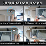 LED CARSUN™  Visor Mirror – Espejo de Maquillaje Recargable con 3 Modos de Iluminación