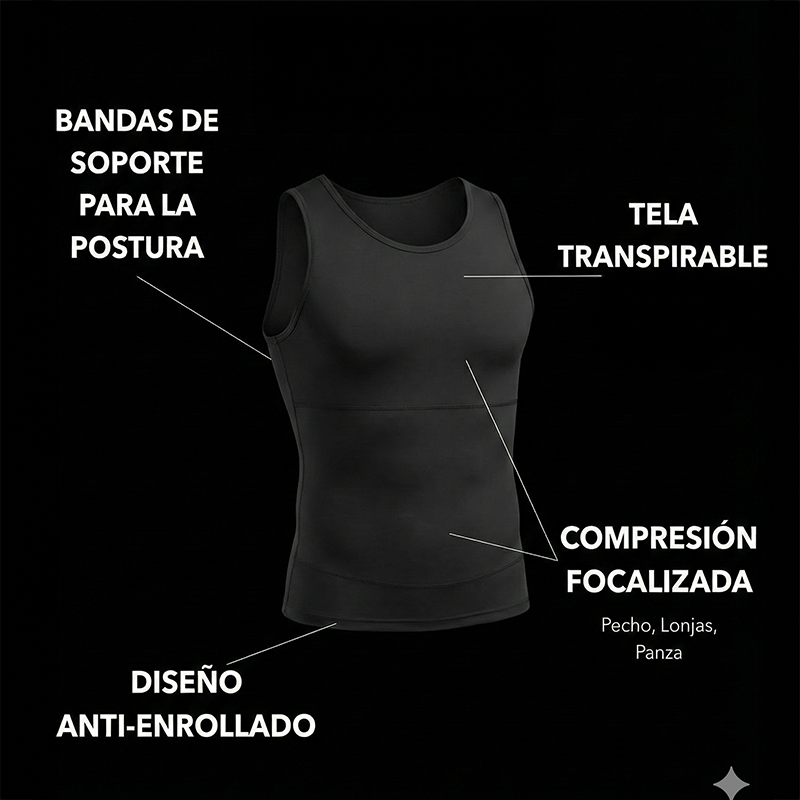 Camiseta de Compresión - Moldea tu cuerpo al instante. Sin esfuerzo, sin dietas ✨